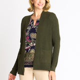 Waffle Stitch Cardigan Sweater with Pocket, Fatigue Heather - DressbarnCardigans & Completers