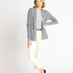 Waffle Stitch Cardigan Sweater with Pocket, Medium Grey Heather - DressbarnCardigans & Completers