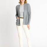 Waffle Stitch Cardigan Sweater with Pocket, Medium Grey Heather - DressbarnCardigans & Completers