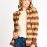 Wave Stripe J - Pocket Cardigan Sweater, Caramel Heather - DressbarnCardigans & Completers