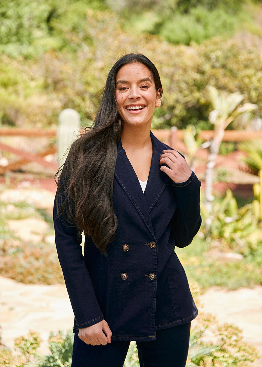 denim blazer dress Sparkling Denim Blazer Dress Bronzeville Boutique By Lady Mocha