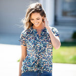 Westport Floral "To Tie Or Not To Tie" Blouse - DressbarnShirts & Blouses