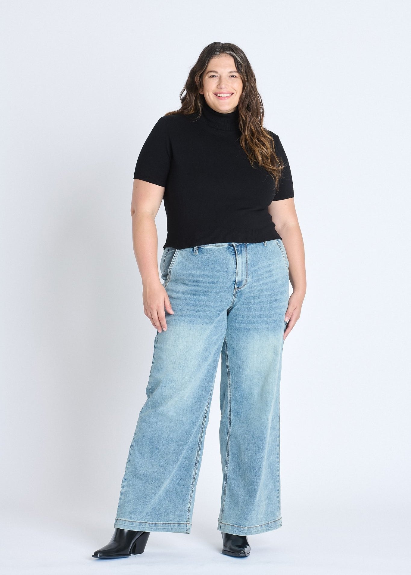 Westport Gemma Wide Leg Trouser - Plus - DressbarnDenim