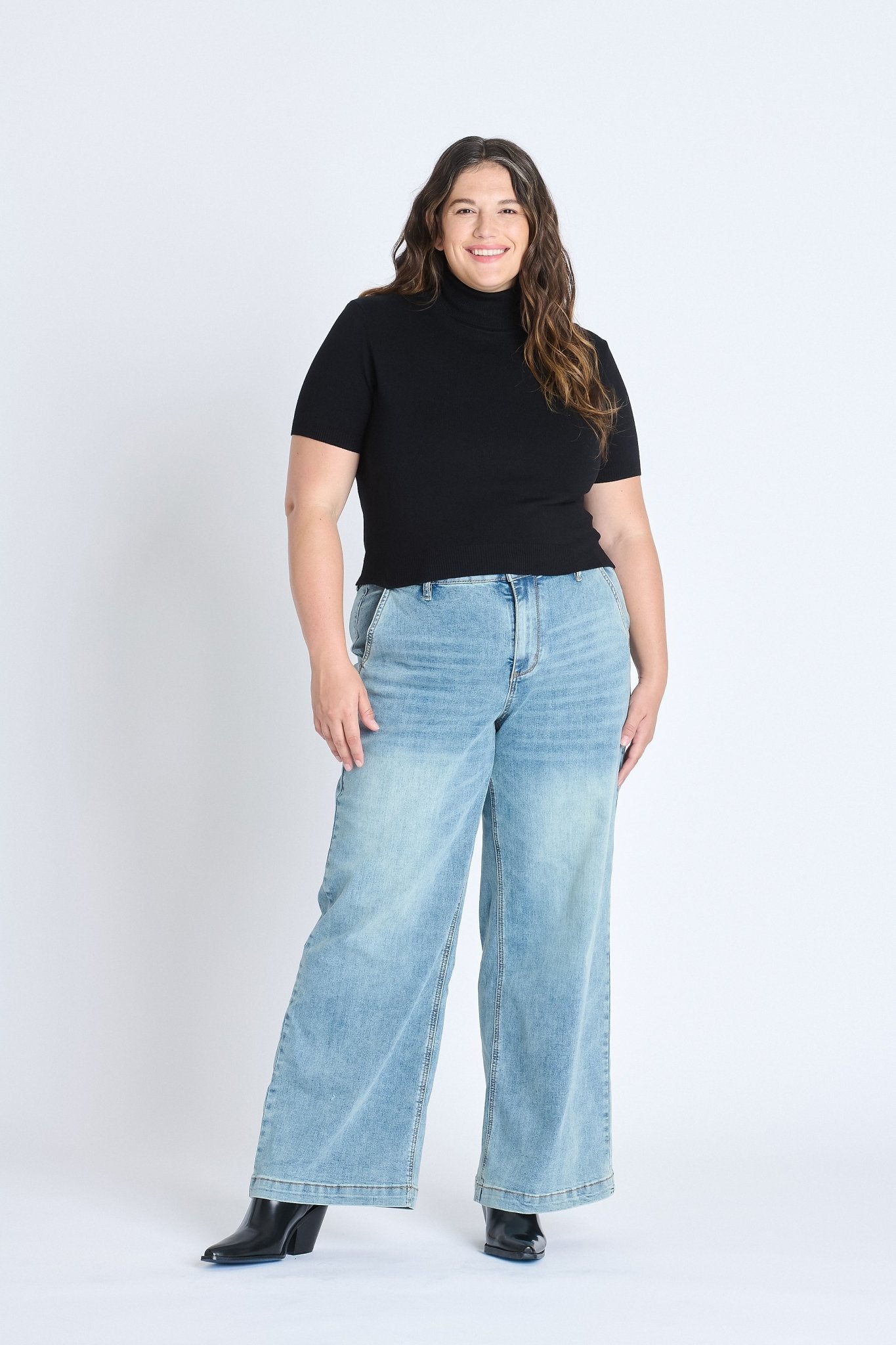 Westport Gemma Wide Leg Trouser - Plus - DressbarnDenim