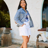 Westport High Rise Button - Down Skort - DressbarnShorts & Capris