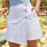 Westport High Rise Button - Down Skort - DressbarnShorts & Capris