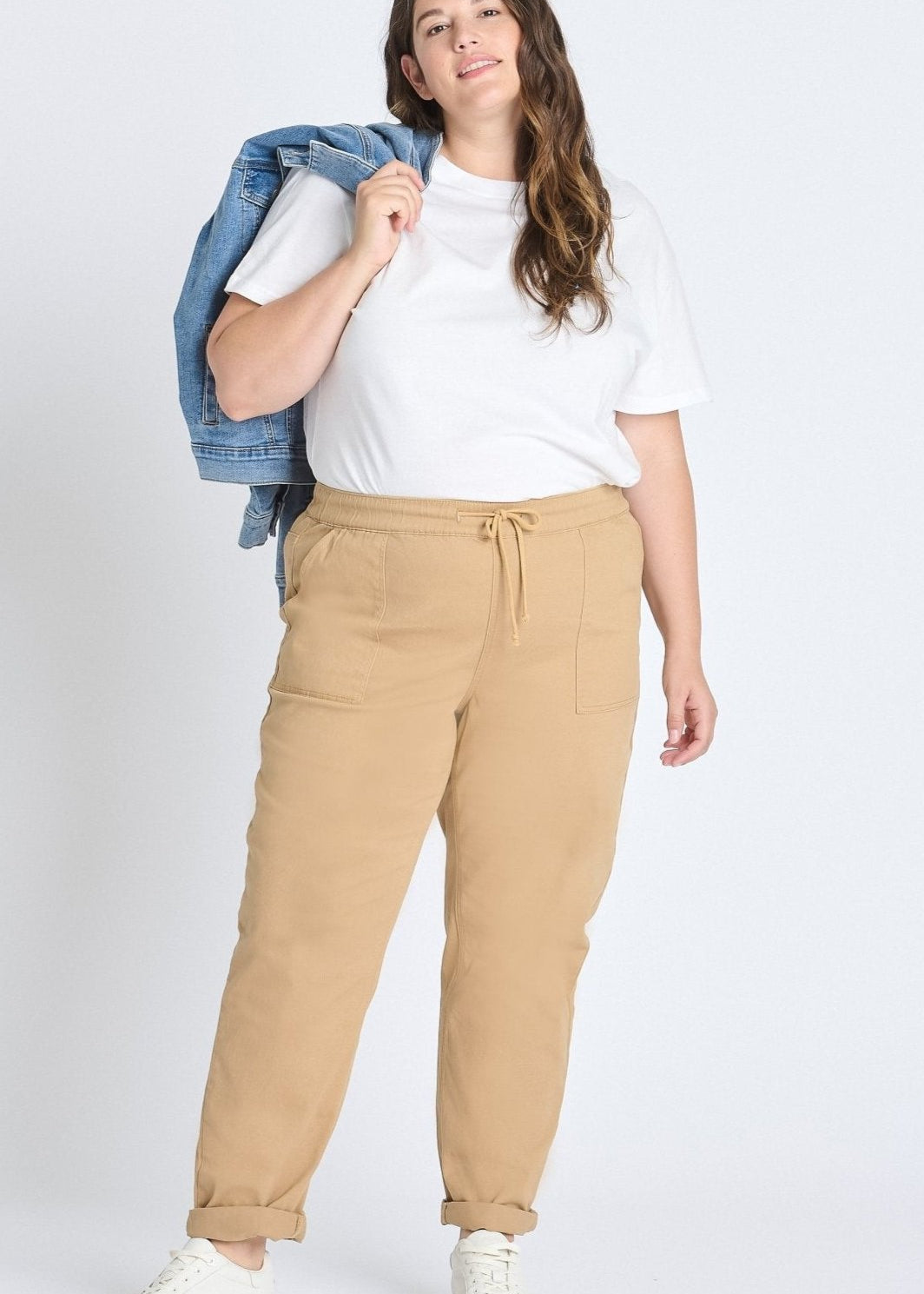 Westport Khaki Weekender Twill Jogger - Plus - DressbarnDenim