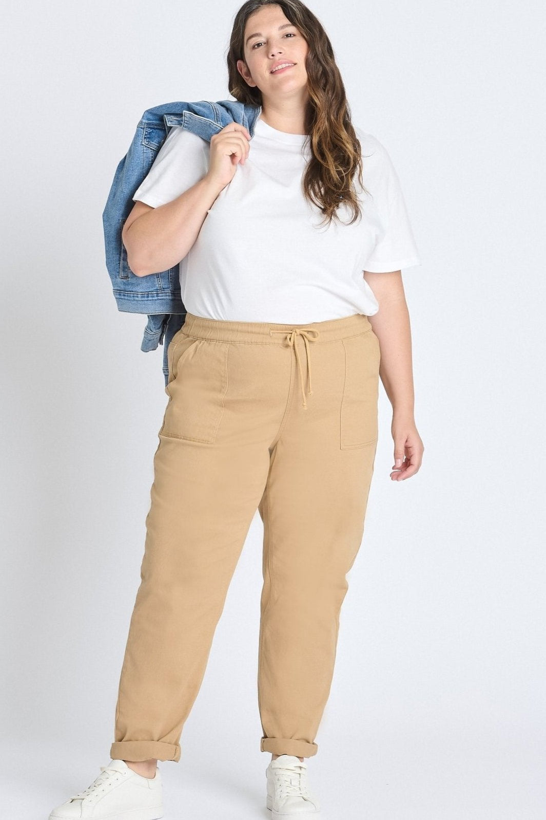 Westport Khaki Weekender Twill Jogger - Plus - DressbarnDenim