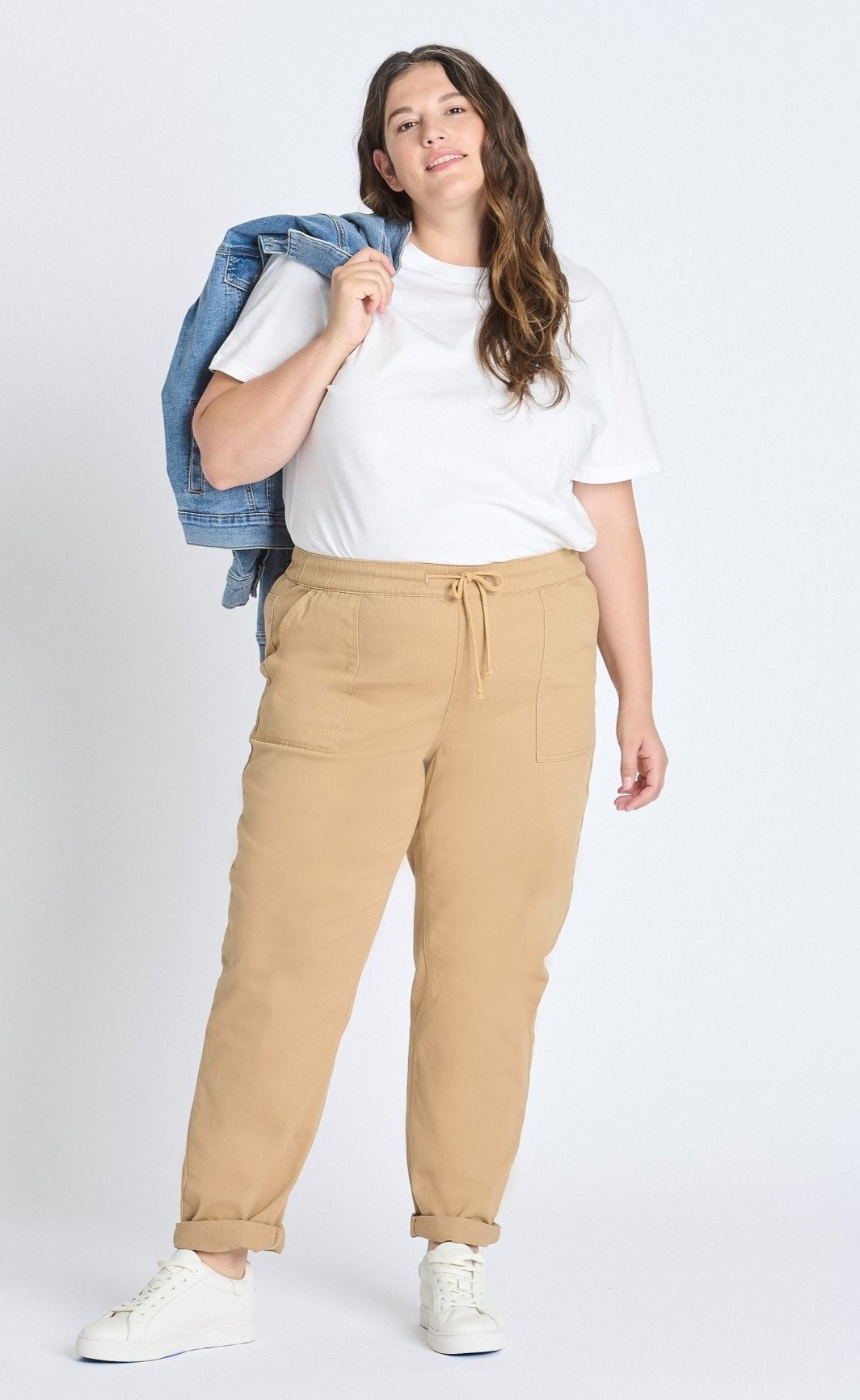 Westport Khaki Weekender Twill Jogger - Plus - DressbarnDenim