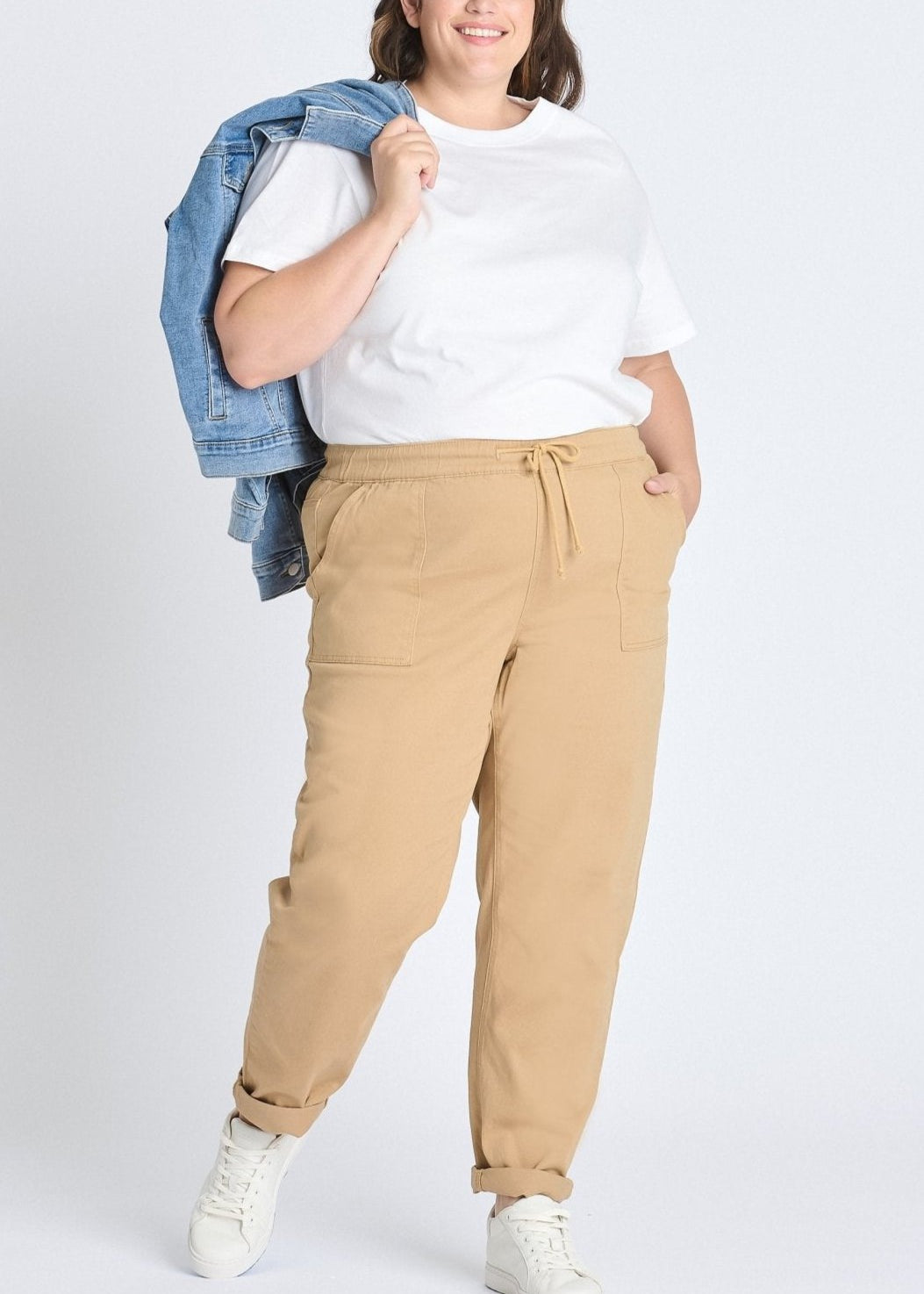 Westport Khaki Weekender Twill Jogger - Plus - DressbarnDenim