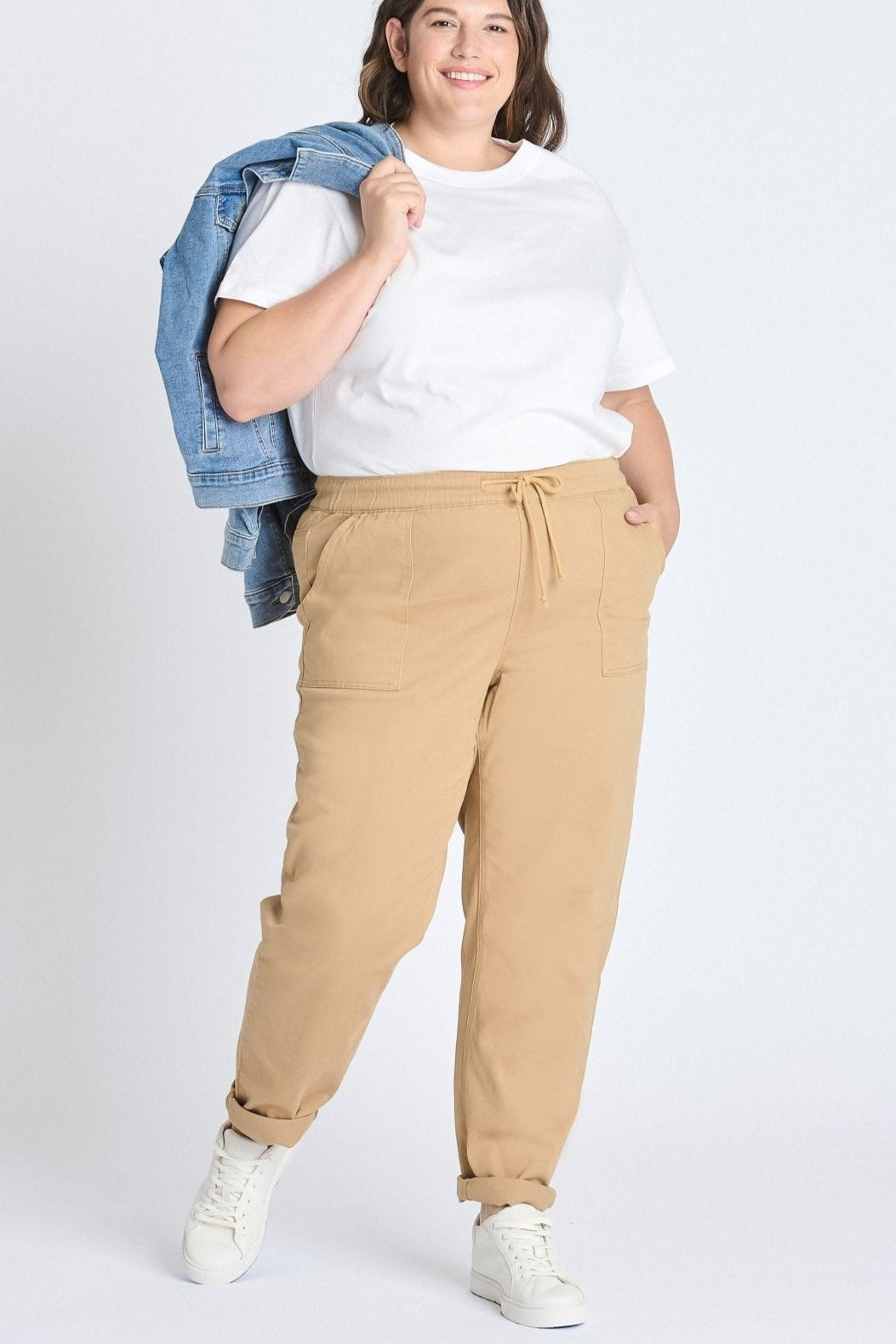 Westport Khaki Weekender Twill Jogger - Plus - DressbarnDenim
