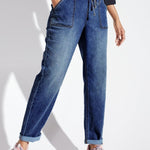 Westport Knit Denim Weekender Pant with Pockets and Drawstring Waist - DressbarnPants