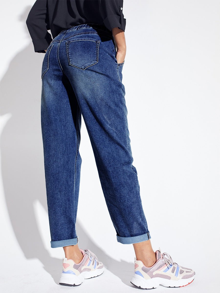 Westport Knit Denim Weekender Pant with Pockets and Drawstring Waist - DressbarnPants