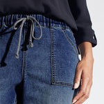 Westport Knit Denim Weekender Pant with Pockets and Drawstring Waist - DressbarnPants