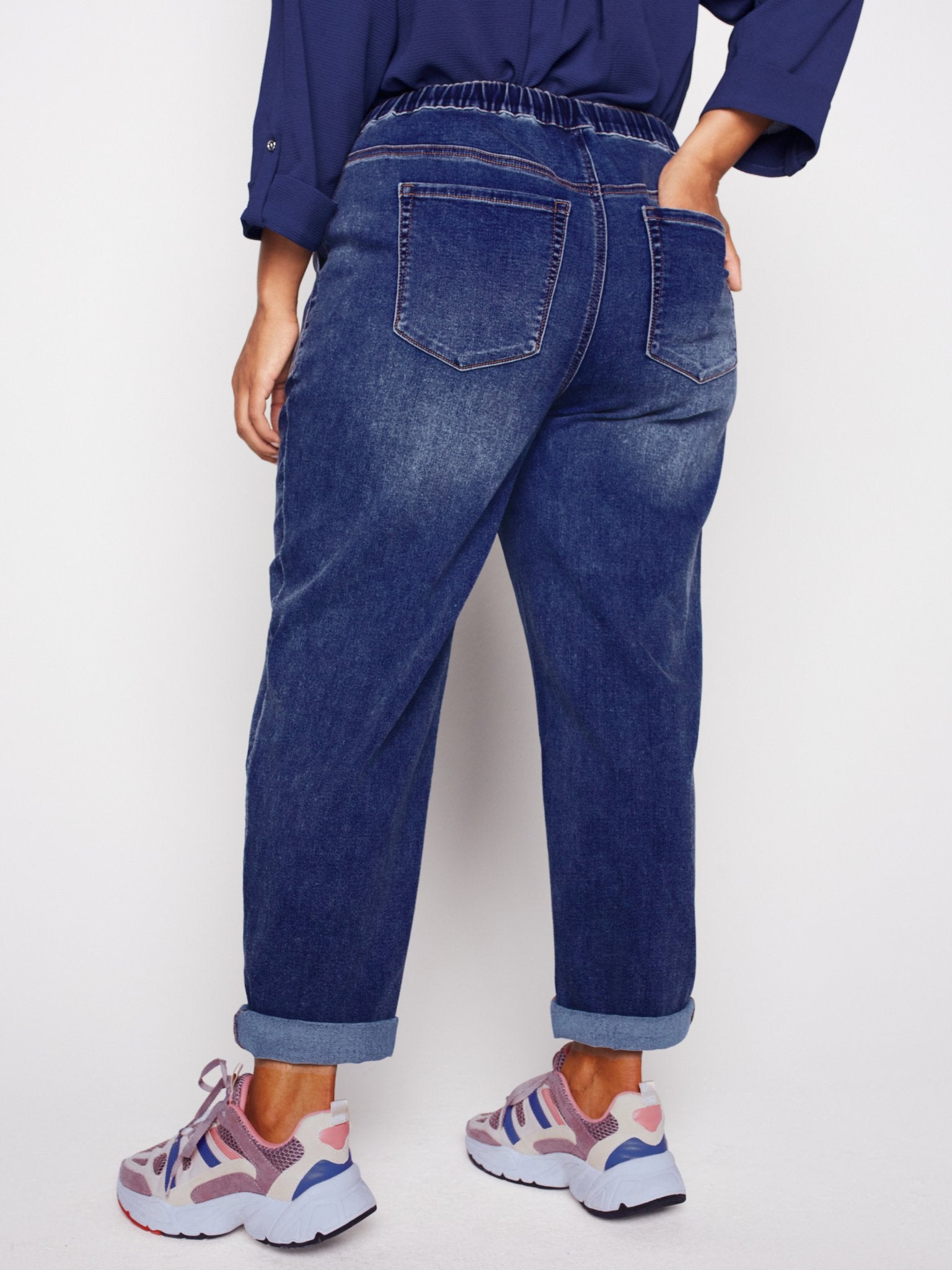 Westport Knit Denim Weekender Pant with Pockets and Drawstring Waist - Plus - DressbarnPants