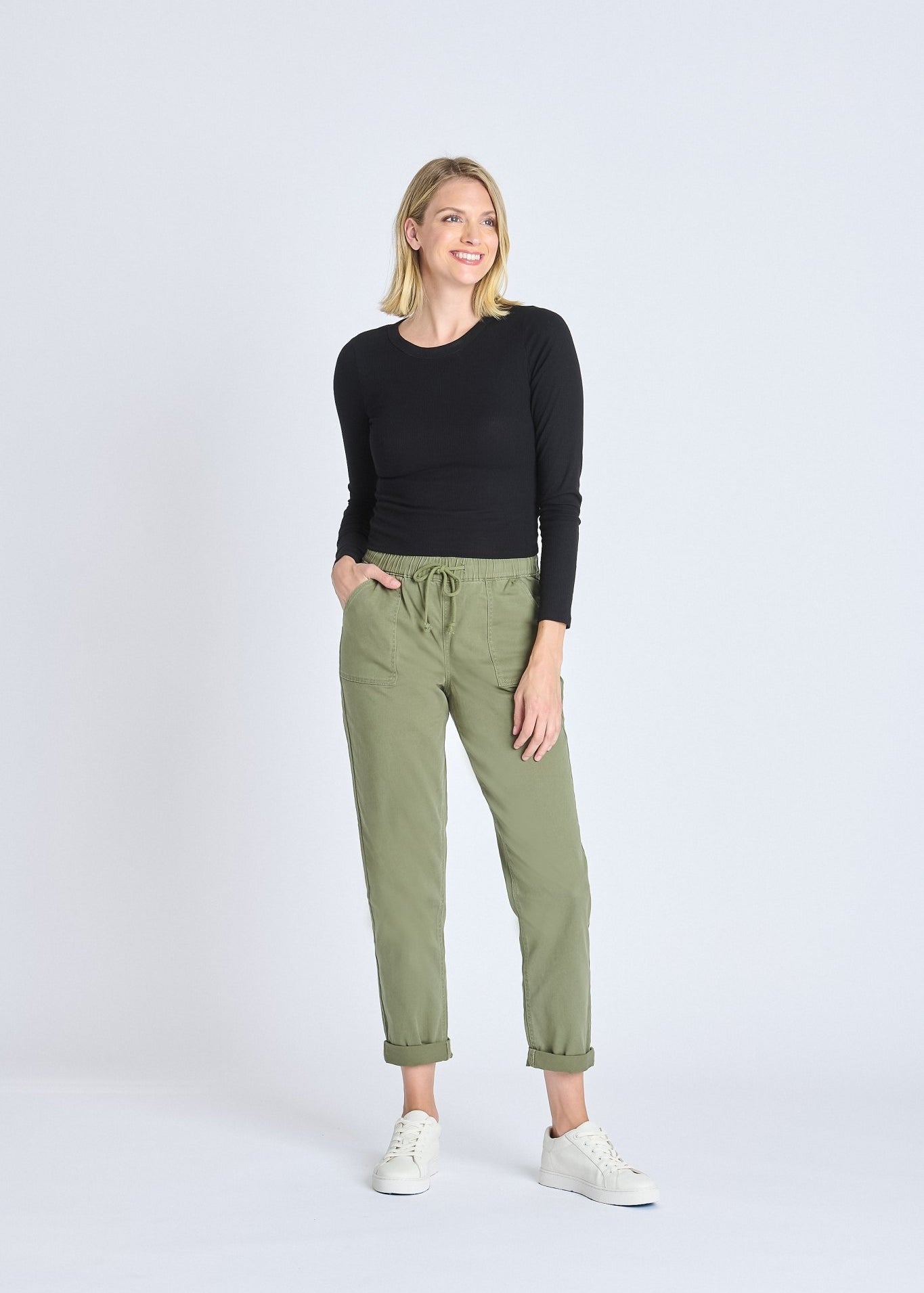 Westport Olive Weekender Twill Jogger - DressbarnPants