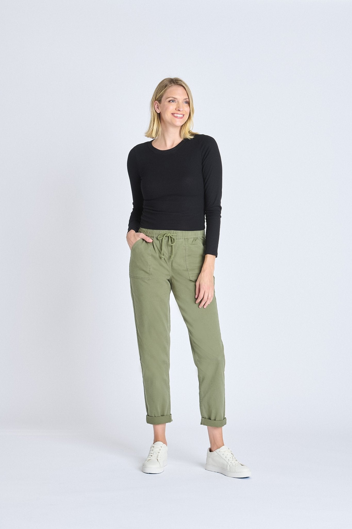 Westport Olive Weekender Twill Jogger - DressbarnPants