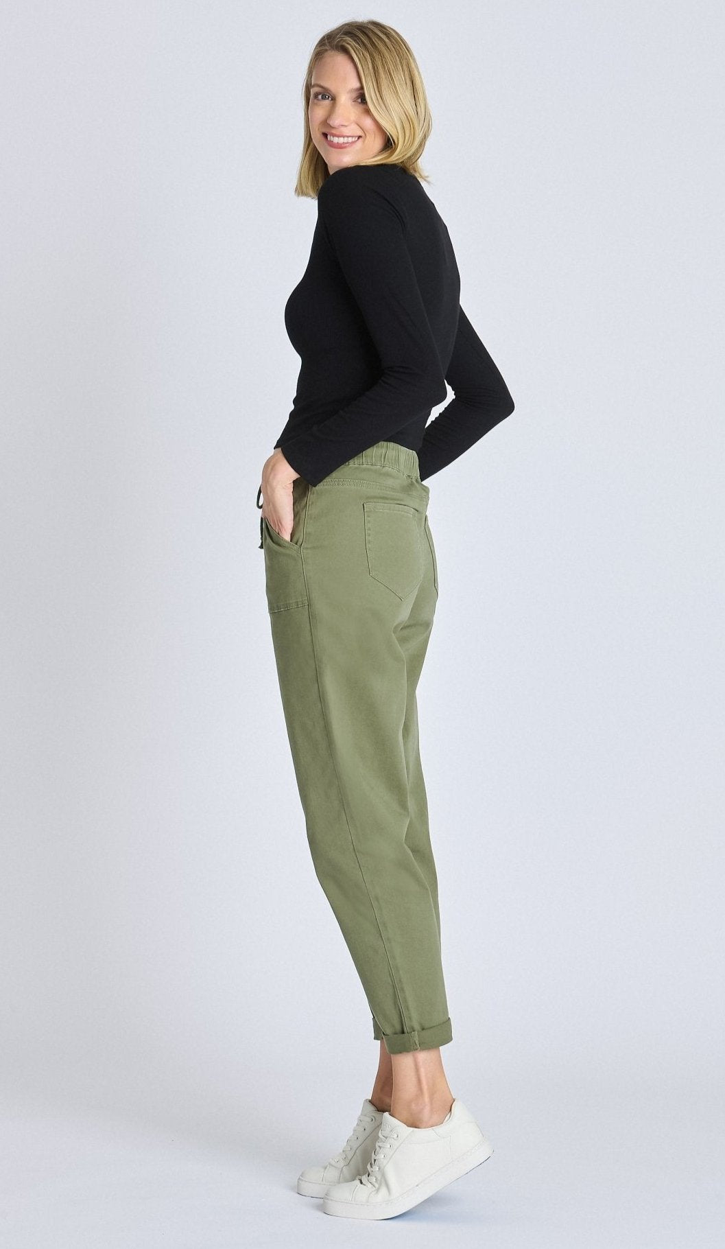 Westport Olive Weekender Twill Jogger - DressbarnPants