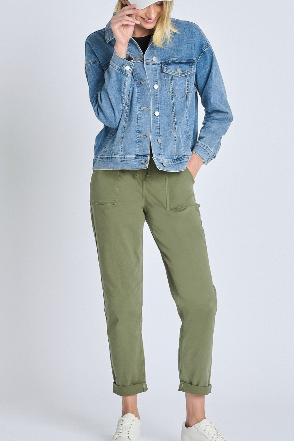 Westport Olive Weekender Twill Jogger - Plus - DressbarnDenim