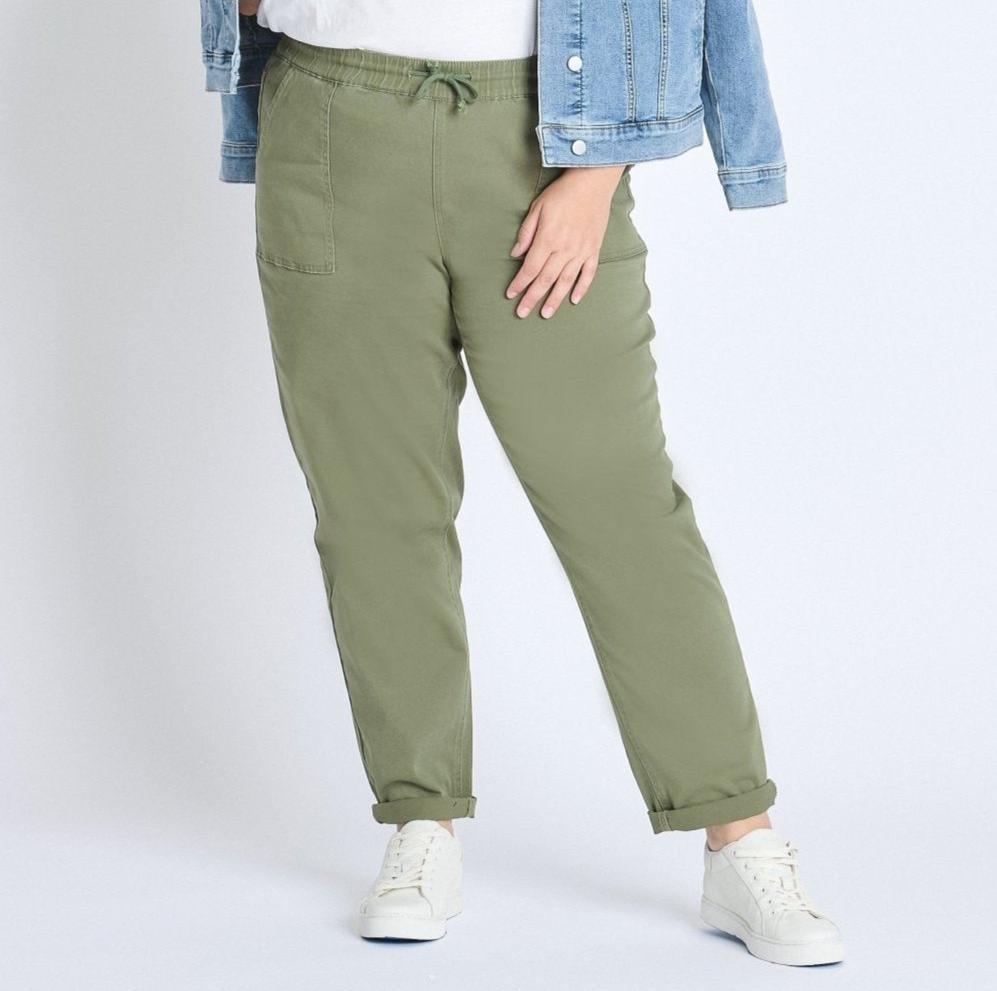 Westport Olive Weekender Twill Jogger - Plus - DressbarnDenim