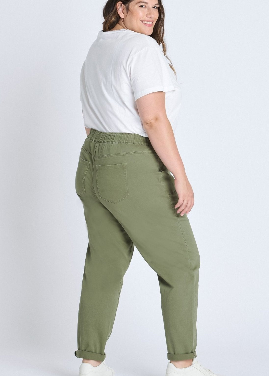Westport Olive Weekender Twill Jogger - Plus - DressbarnDenim