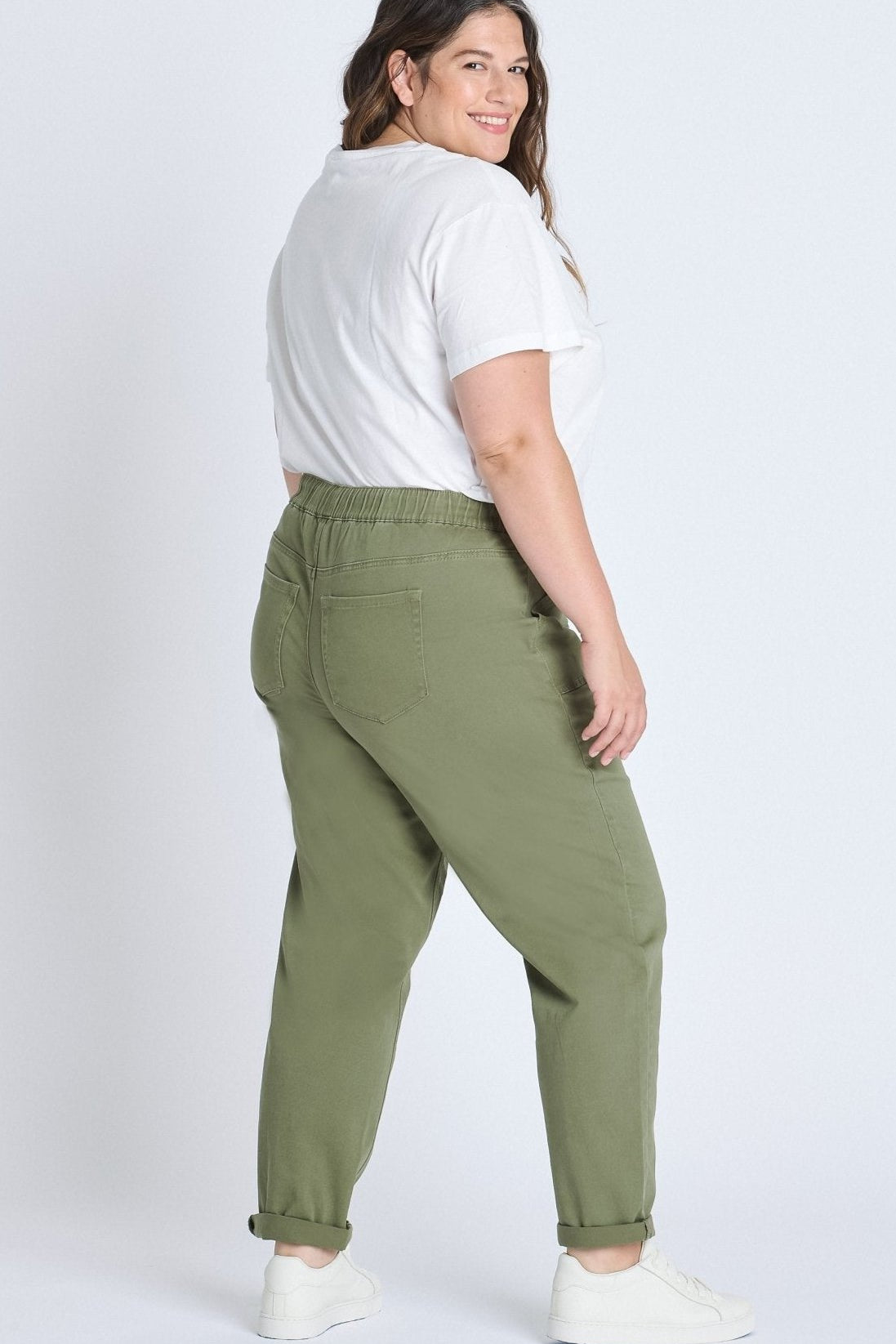 Westport Olive Weekender Twill Jogger - Plus - DressbarnDenim