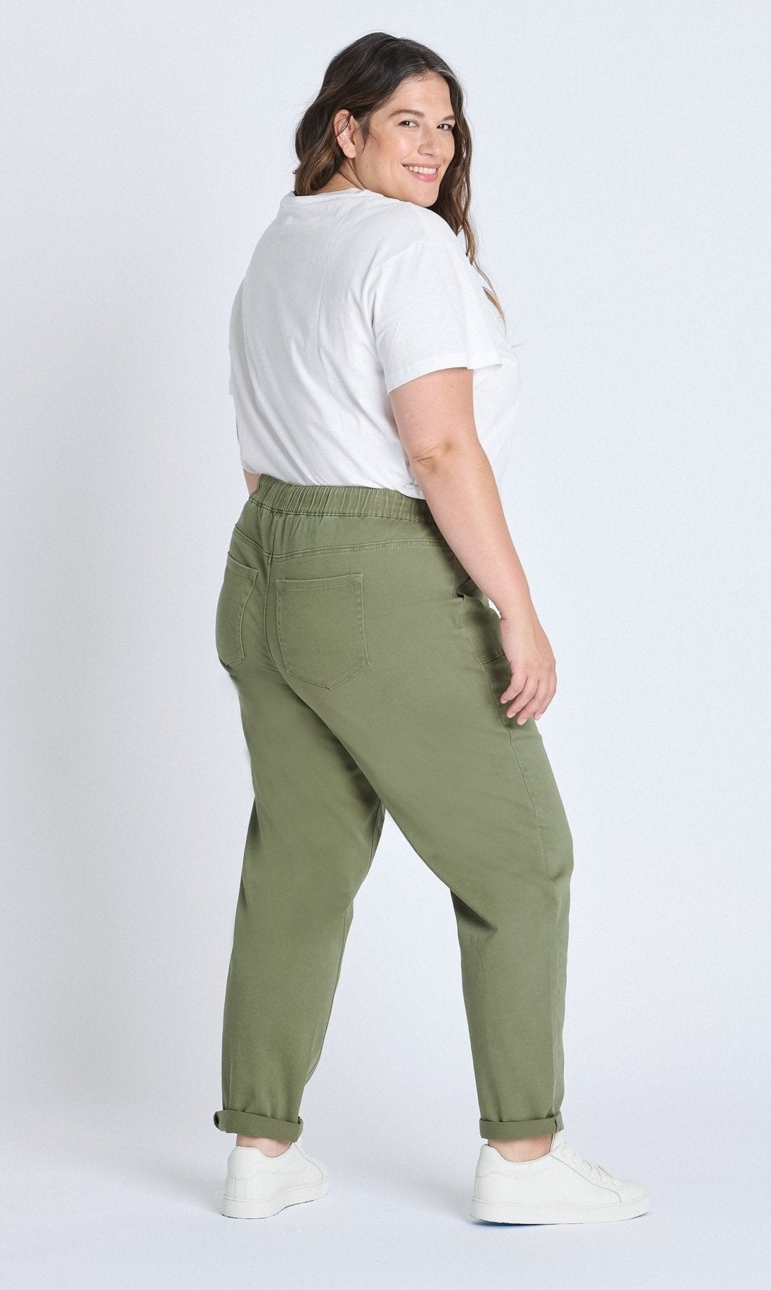 Westport Olive Weekender Twill Jogger - Plus - DressbarnDenim