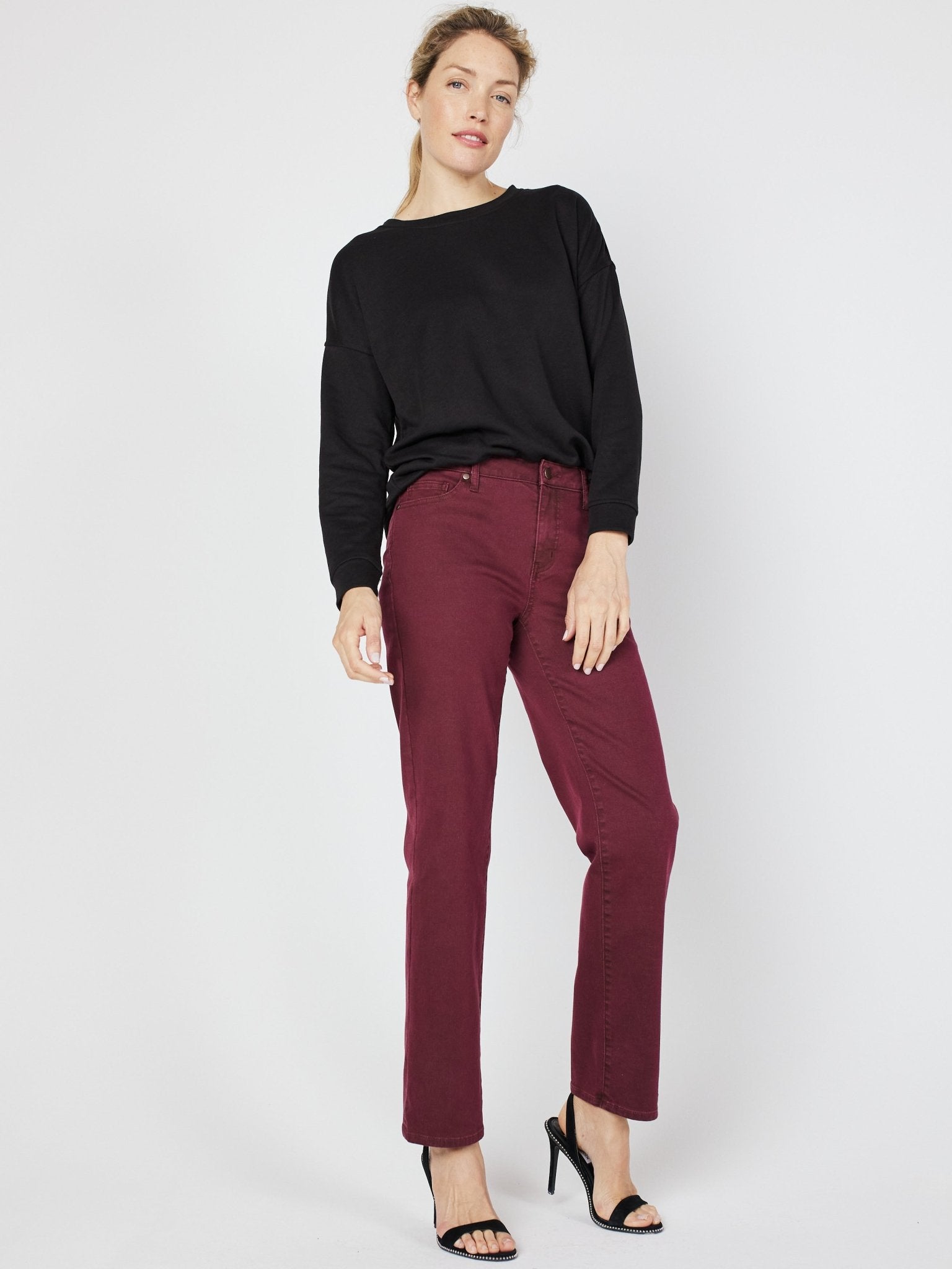 Westport Signature 5 Pocket Colored Denim Straight Leg Jean - DressbarnClothing