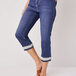 Westport Signature 5 Pocket With Crochet Inset Hem Capri Jean - DressbarnClothing