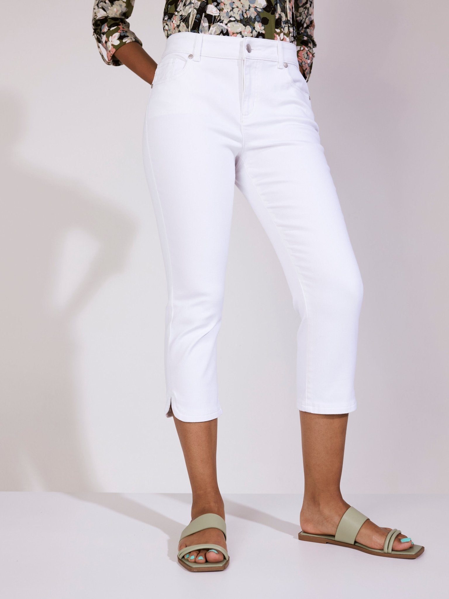 Westport Signature Capri Pants with a Dolphin Hem - DressbarnClothing