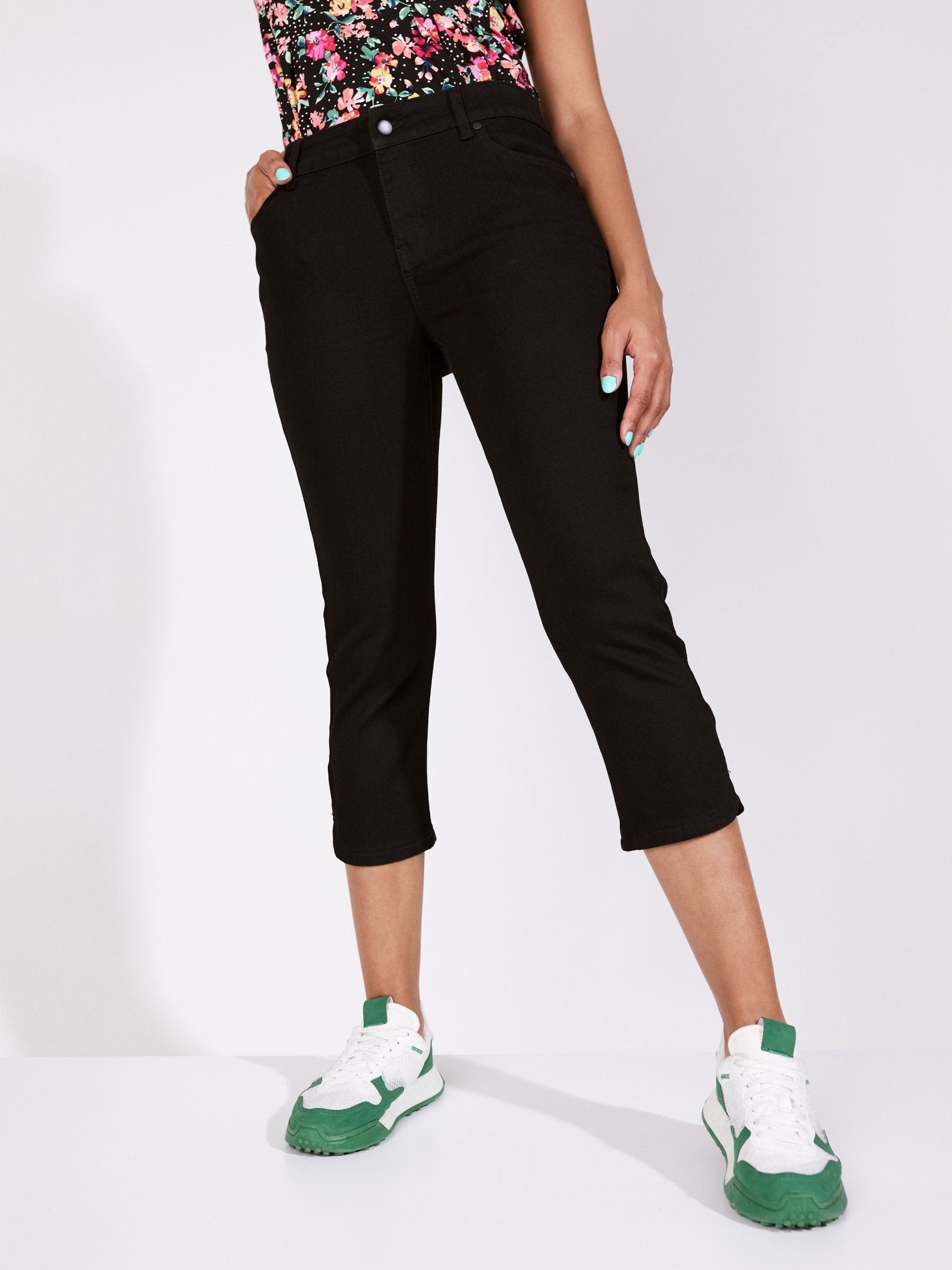 Westport Signature Capri Pants with a Dolphin Hem - DressbarnClothing