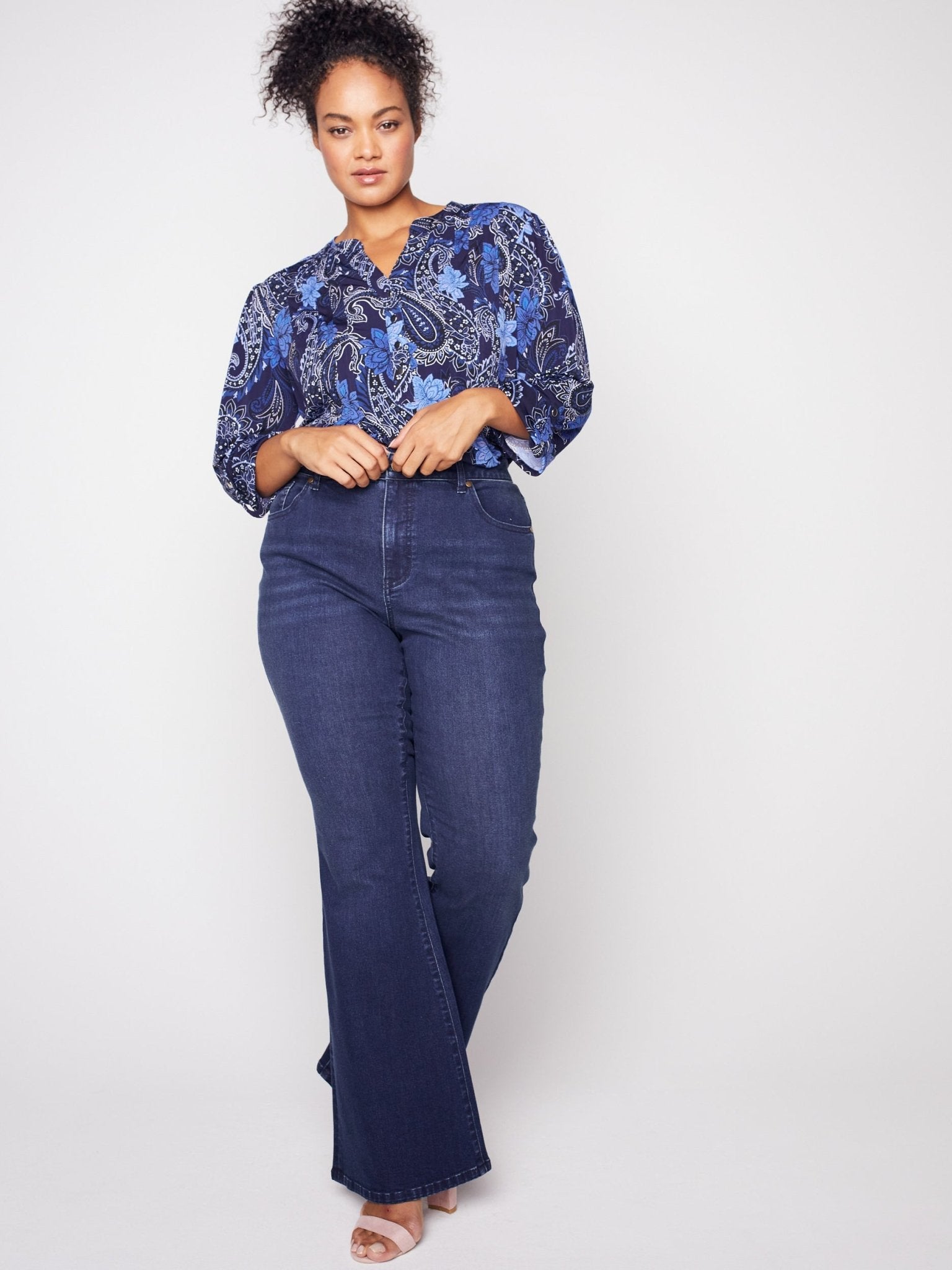 Westport Signature High Rise Modern Flare Leg Jeans - Plus - DressbarnClothing