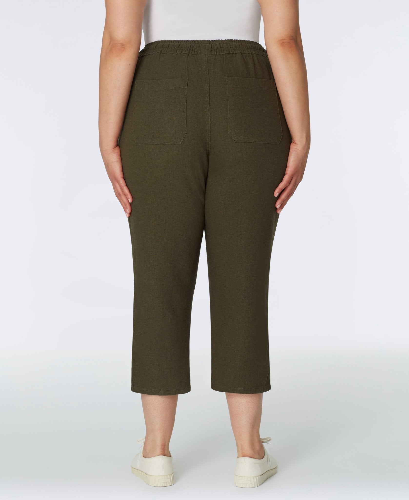 VgaVtl High Waist Womens Capris Plus Size Cropped Black Slim-Leg Pants VgaVtl High Waist Womens Capris Plus Size Cropped Black Slim-Leg Pants