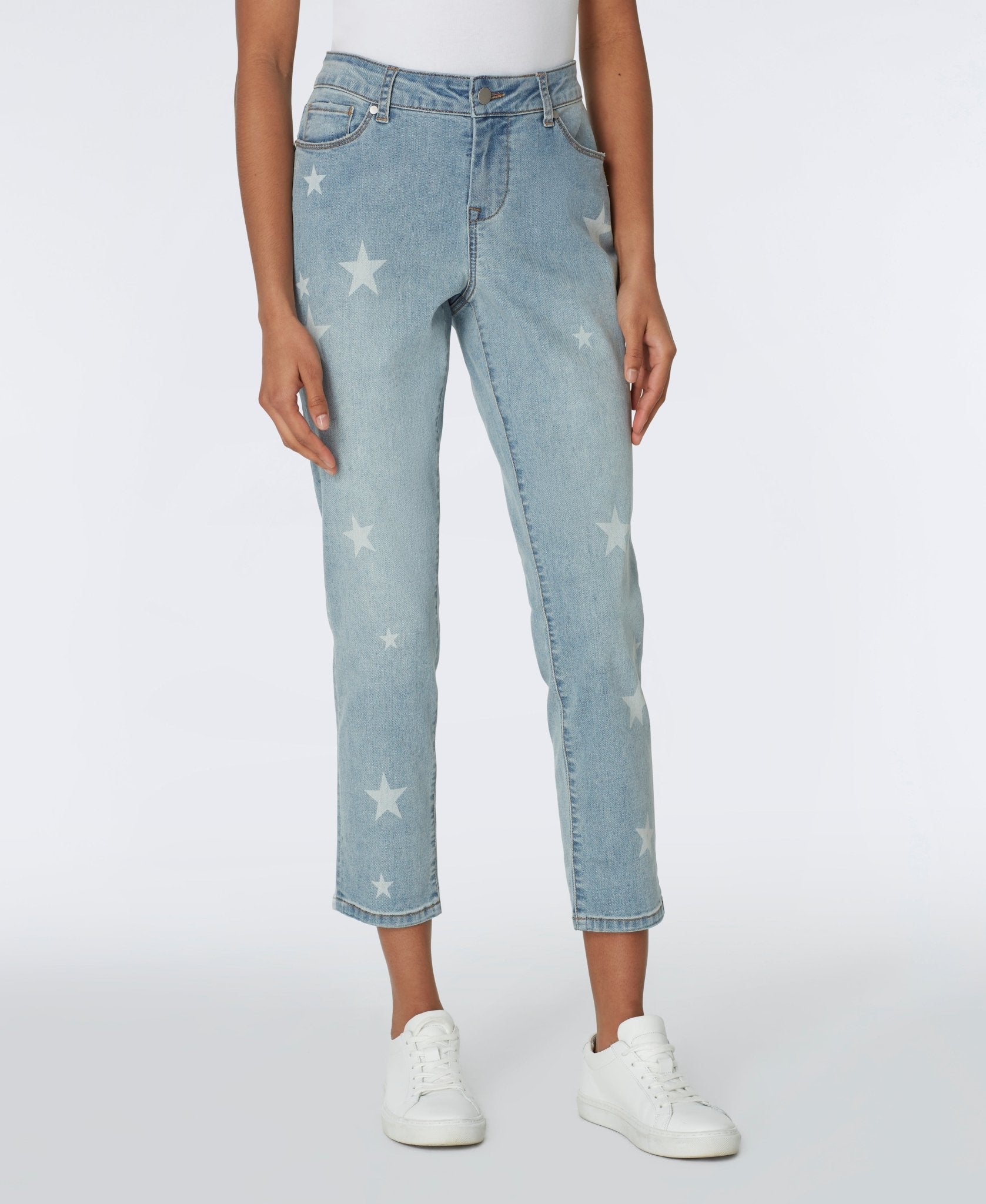 Westport Signature Skinny Jeans with Star Print - DressbarnClothing