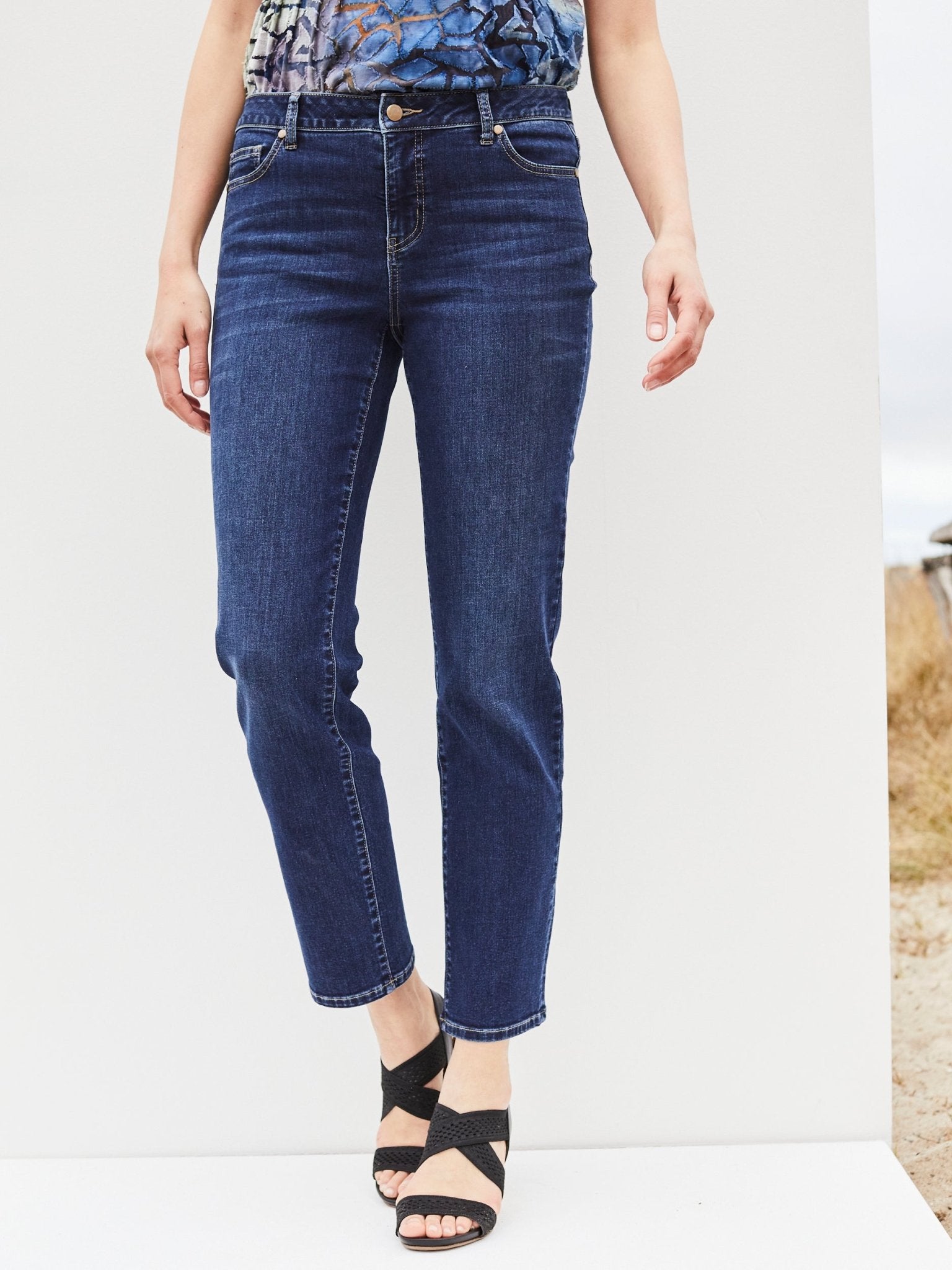 Westport Signature Straight Leg Denim Jeans - DressbarnClothing