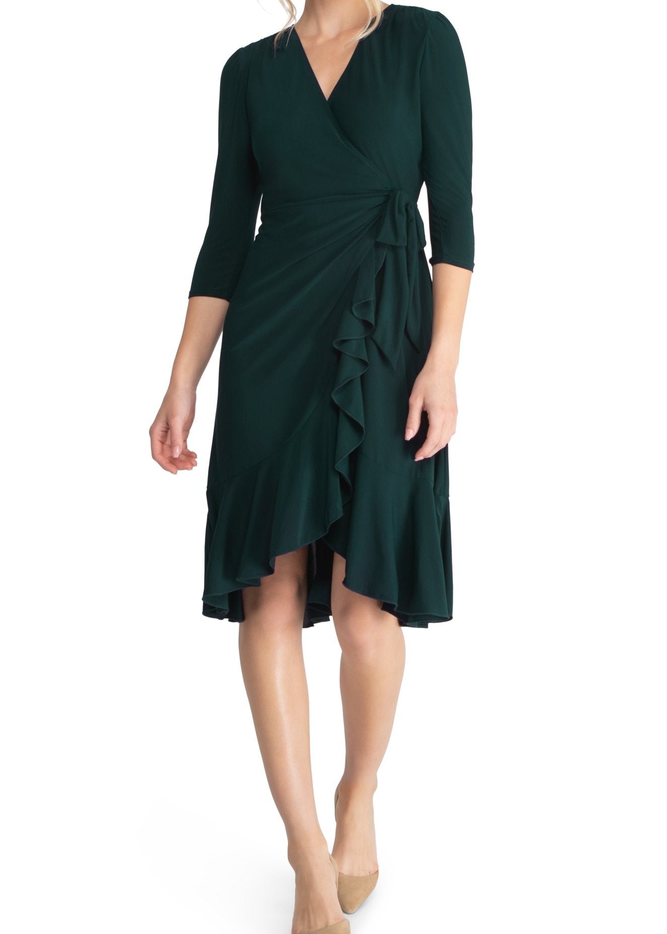 dressbarn green dress Collection DressBarn Womens Midi Cocktail Dress, Emerald Green size 6