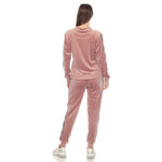 White Mark Women's 2-Piece Velour with Faux Leather Stripe - DressbarnOutfit Sets