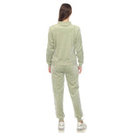 White Mark Women's 2-Piece Velour with Faux Leather Stripe - DressbarnOutfit Sets