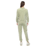 White Mark Women's 2-Piece Velour with Faux Leather Stripe - DressbarnOutfit Sets