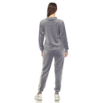 White Mark Women's 2-Piece Velour with Faux Leather Stripe - DressbarnOutfit Sets