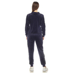 White Mark Women's 2-Piece Velour with Faux Leather Stripe - DressbarnOutfit Sets