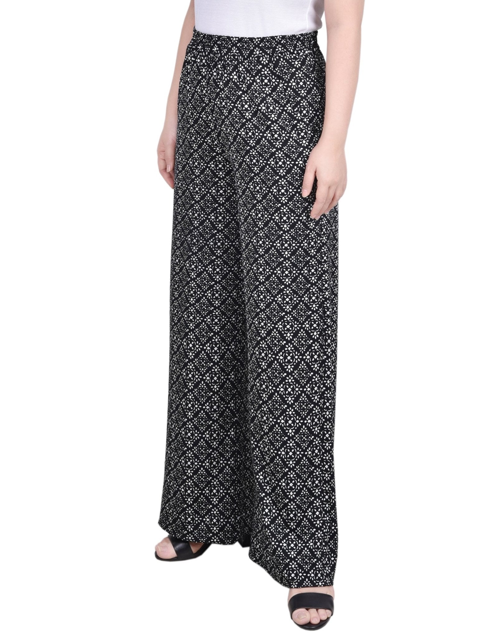 Wide Leg Pull On Pant - Petite - DressbarnPants