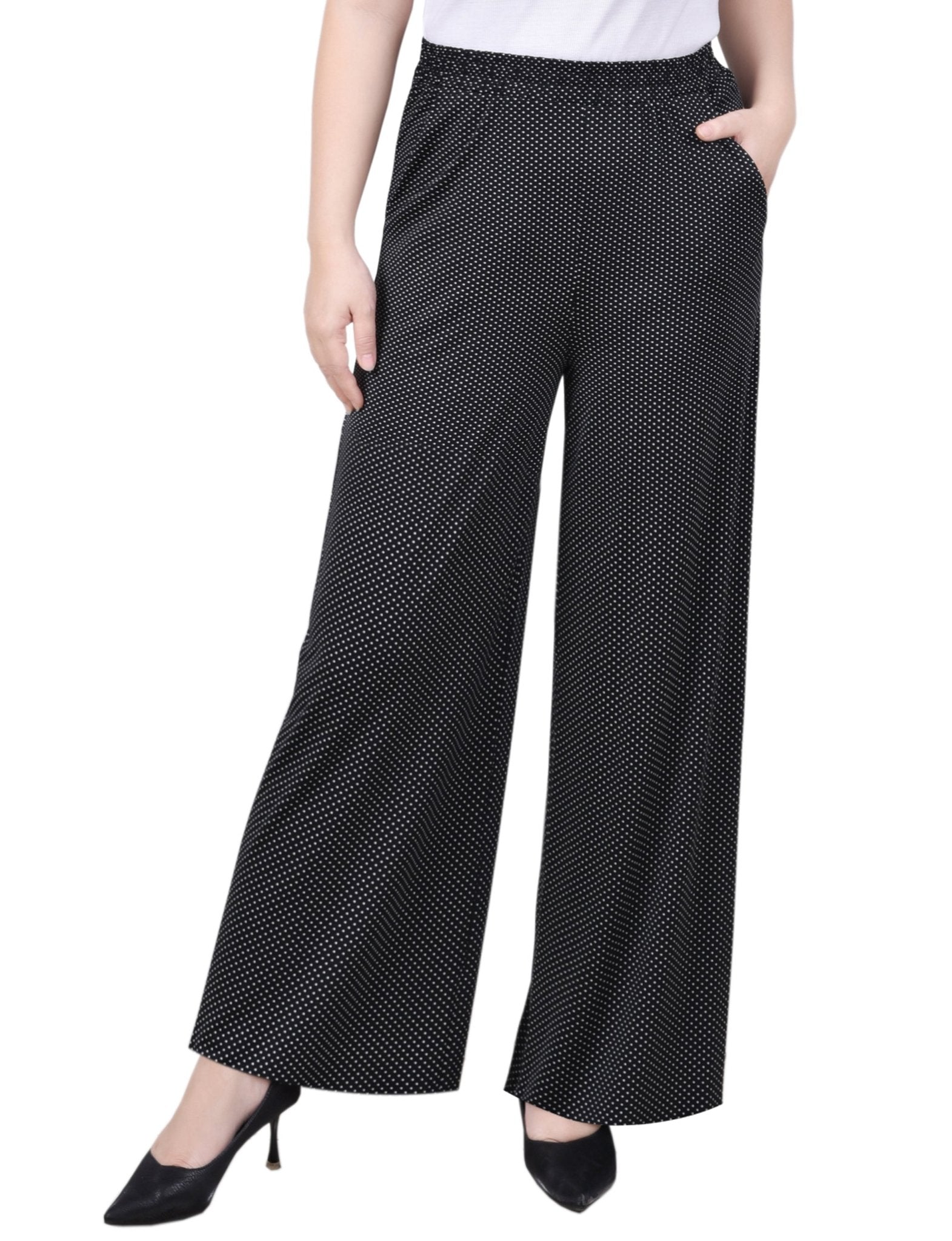 Wide Leg Pull On Pant - Petite - DressbarnPants