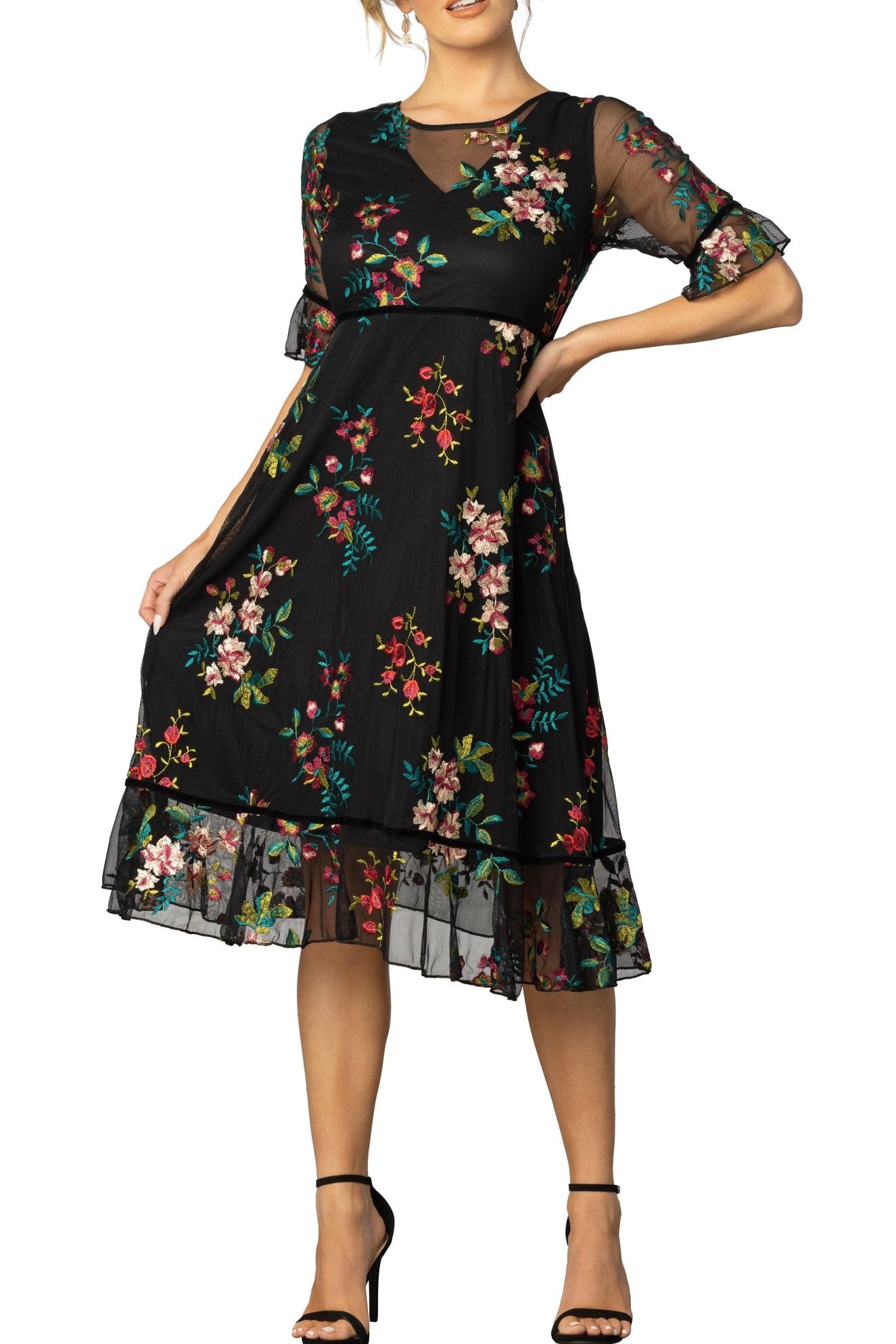 Wildflower Embroidered Dress - DressbarnDresses