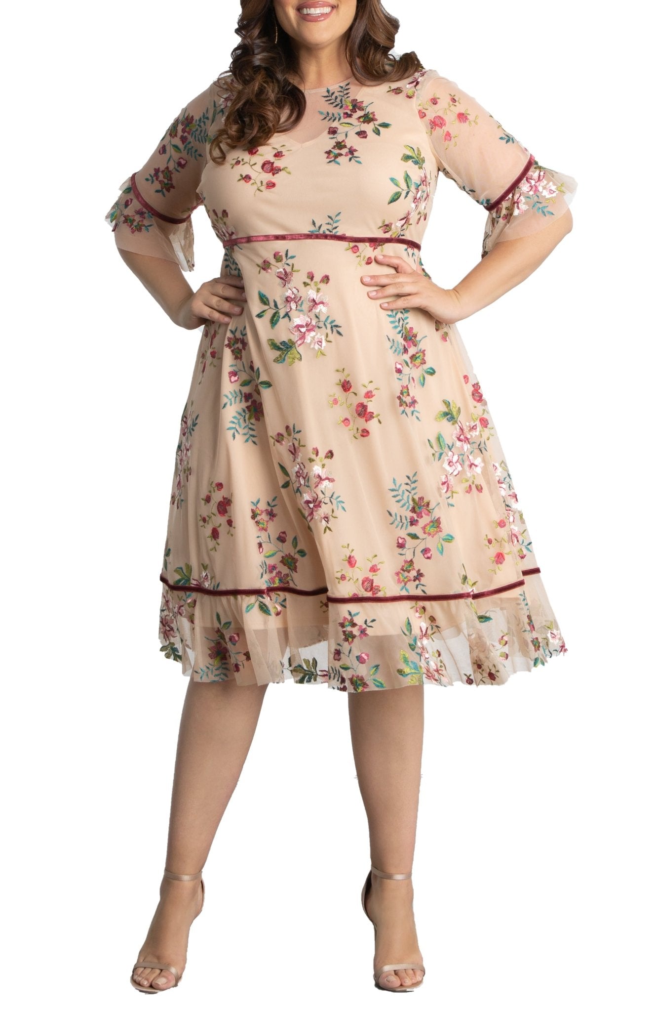 Wildflower Embroidered Dress - Plus - DressbarnDresses