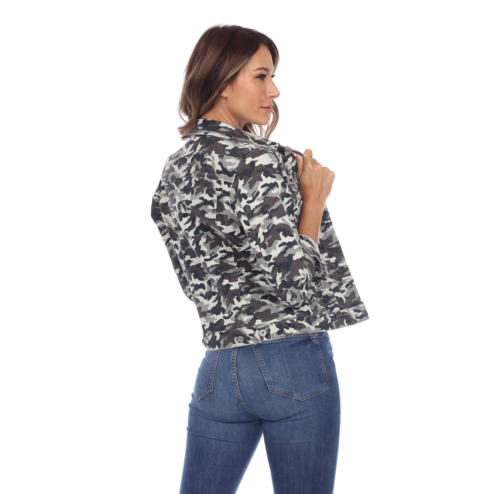Women's Camo Denim Jacket - DressbarnCoats & Jackets