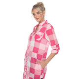 Women's Classic Plaid Tunic Shirt - DressbarnShirts & Blouses