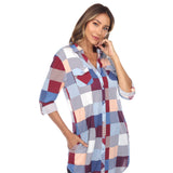 Women's Classic Plaid Tunic Shirt - DressbarnShirts & Blouses