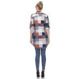 Women's Classic Plaid Tunic Shirt - DressbarnShirts & Blouses