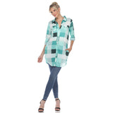 Women's Classic Plaid Tunic Shirt - DressbarnShirts & Blouses